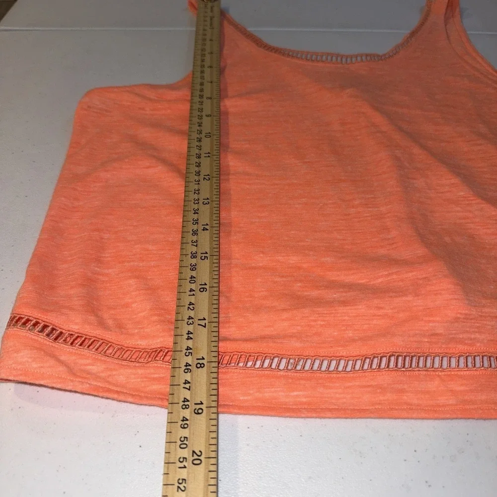 ALO Yoga Neon Orange Loose Fit Lightweight Tank Cropped Women's‎ Size M Running